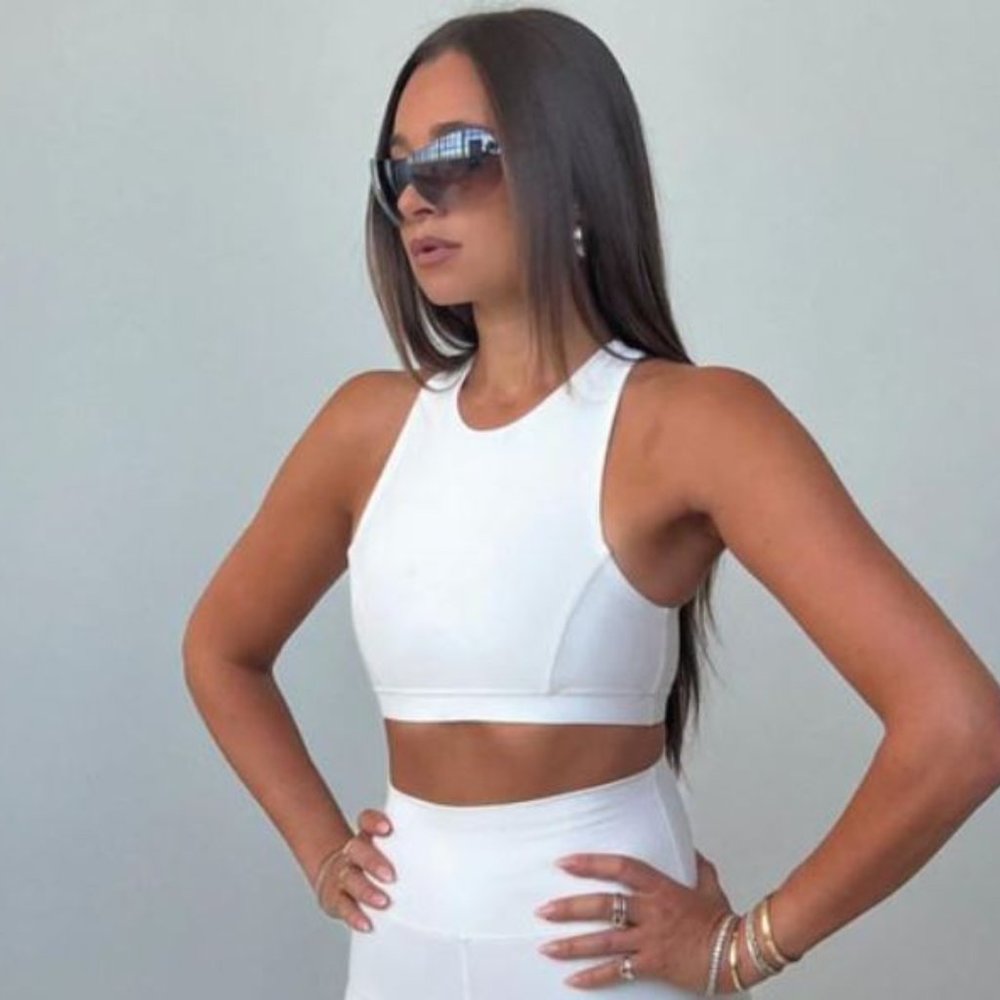 WeWoreWhat Racerback Bra- Off White- Size XS- NWT